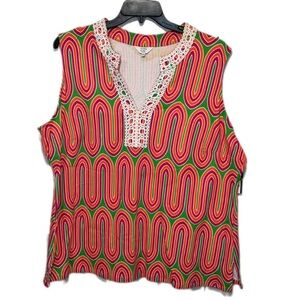 Crown & Ivy Multicolor Patterned Tank Top